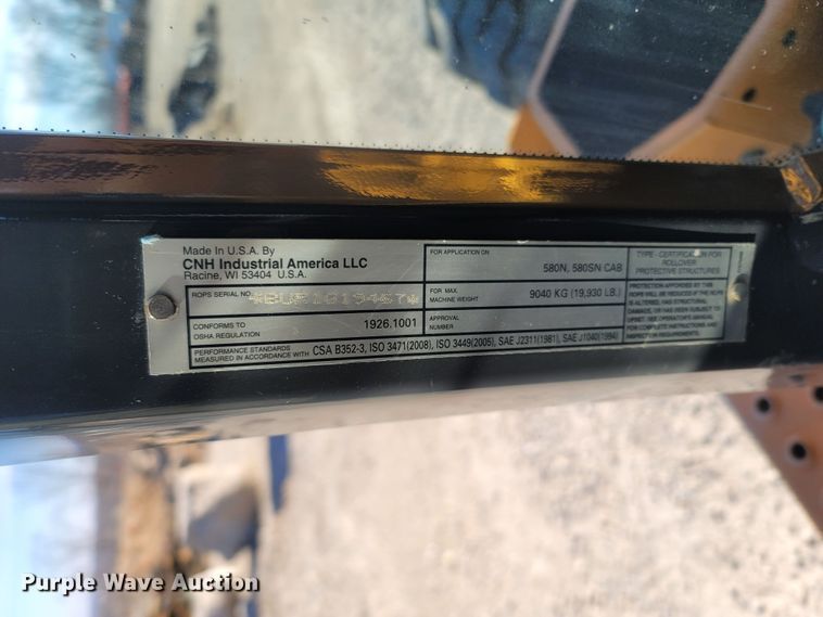 image for item MB9853 2015 Case 580 Super N  backhoe