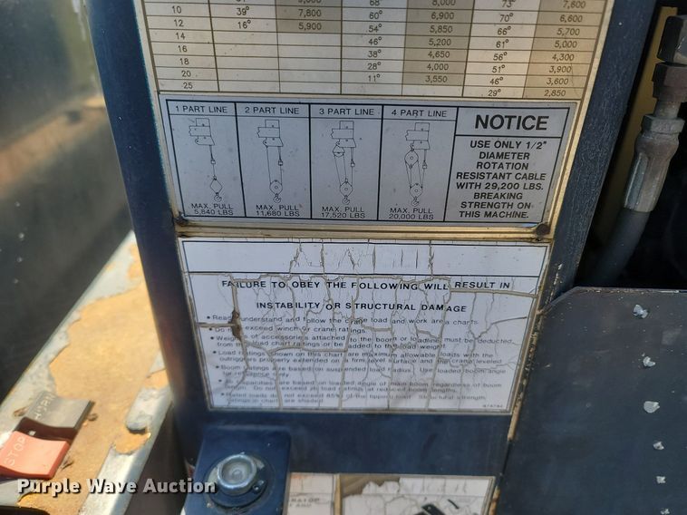 image for item MB9886 1990 GMC TopKick C6000  crane truck