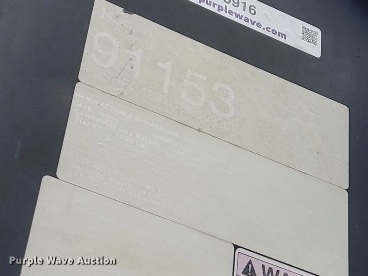 image for item MB9916 2016 Kaufman  equipment trailer