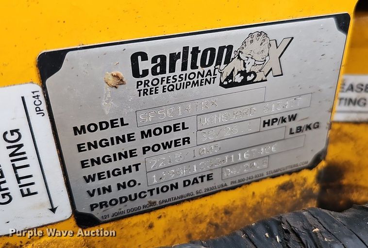 image for item MC9694 2018 Carlton SP5014TRX  stump grinder