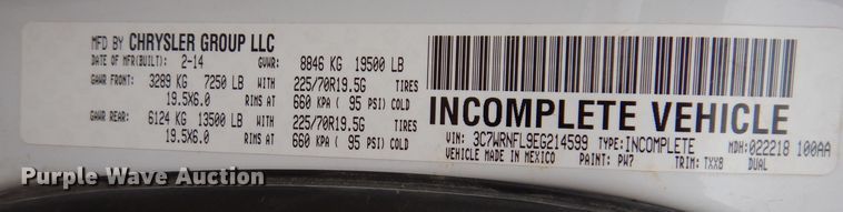 image for item MO9545 2014 Dodge Ram 5500HD  Crew Cab flatbed truck