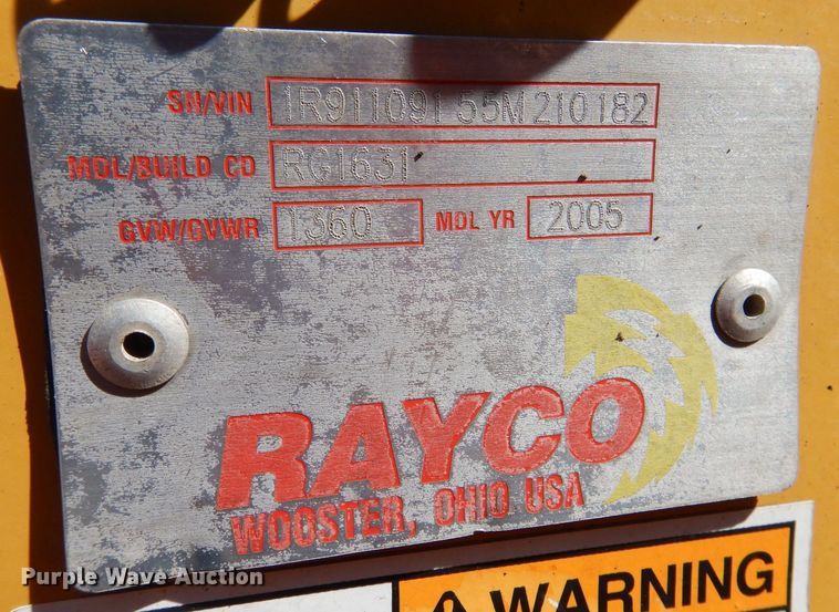 image for item MO9578 2005 Rayco RG1361  stump grinder