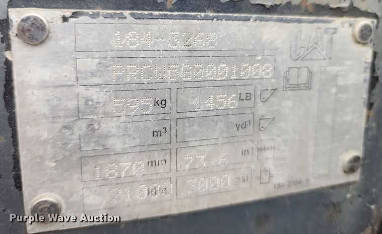 image for item MW9586 Caterpillar 184-3268  wheel loader grapple bucket
