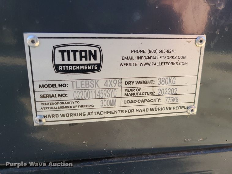 image for item MX9603 2022 Titan TLEBSK4X98  man basket