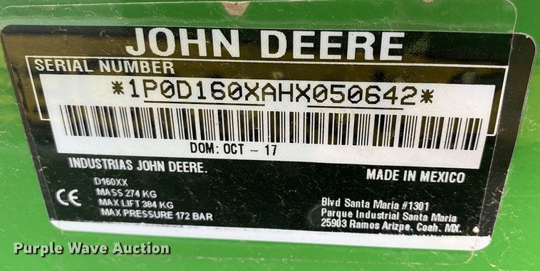 image for item DL7093 2017 John Deere 3032E  MFWD tractor