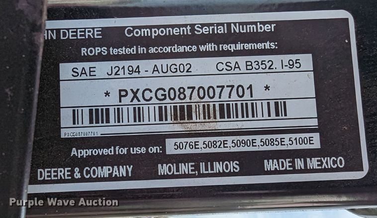 image for item LF9754 2014 John Deere 5058E  MFWD tractor