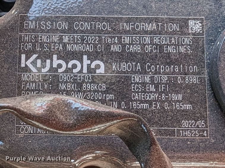 image for item LF9756 2022 Kubota BX23S  backhoe