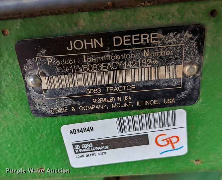 image for item LF9767 2012 John Deere 5083E  MFWD tractor