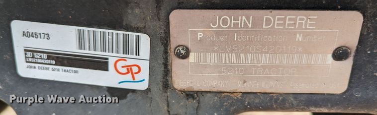 image for item LF9768 2001 John Deere 5210  tractor