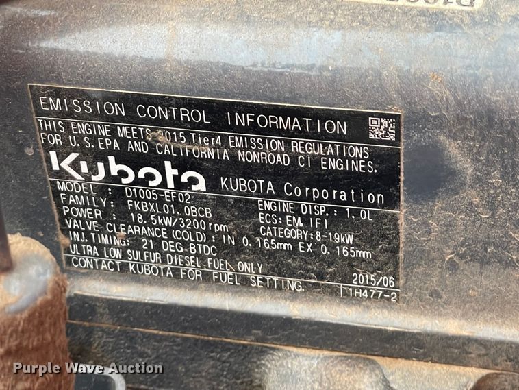 image for item MM9390 2017 Kubota BX2670  MFWD tractor