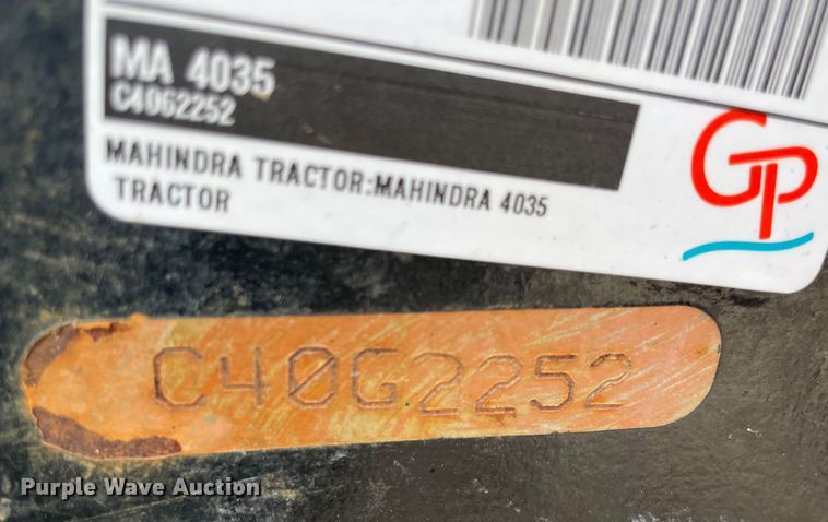 image for item MM9394 Mahindra 4035  MFWD tractor