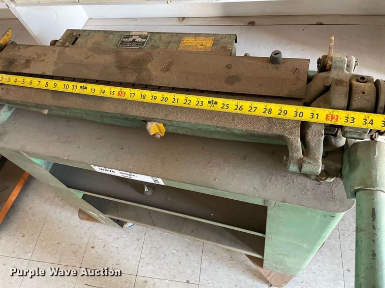 image for item DK7321 Peck Stow & Wilcox 63-F  metal brake