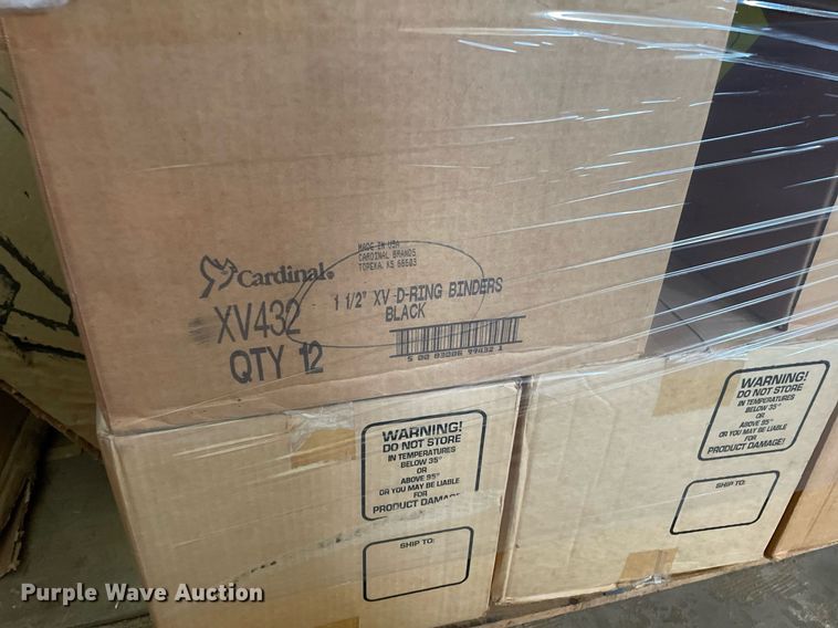 image for item DK7341 (2) pallets of ring binders