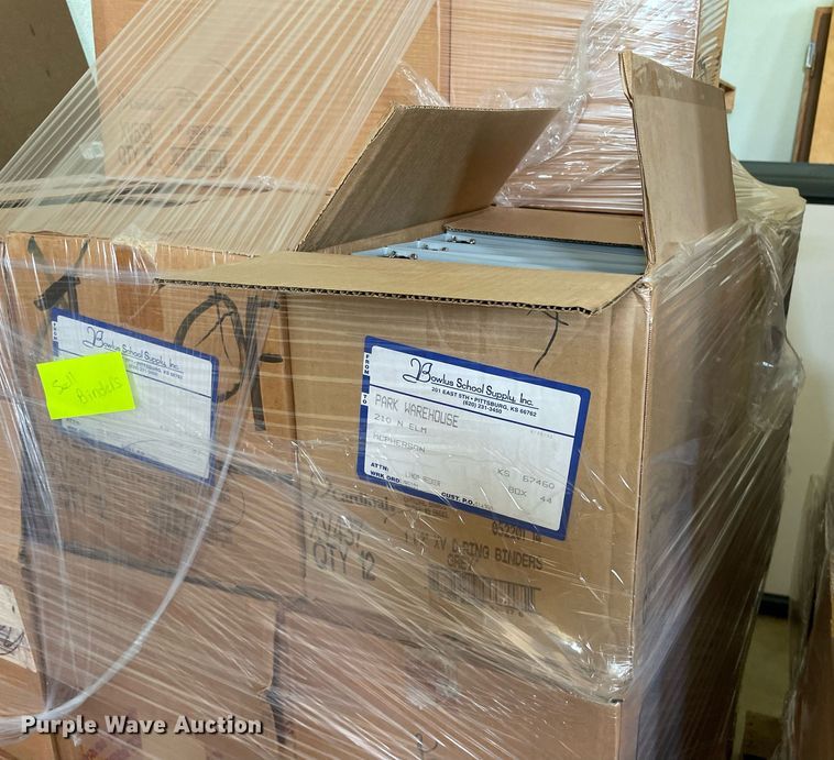 image for item DK7341 (2) pallets of ring binders