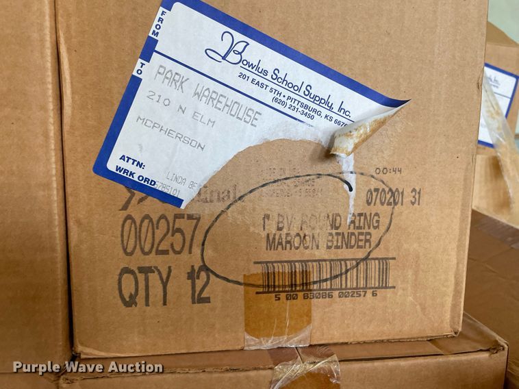 image for item DK7341 (2) pallets of ring binders