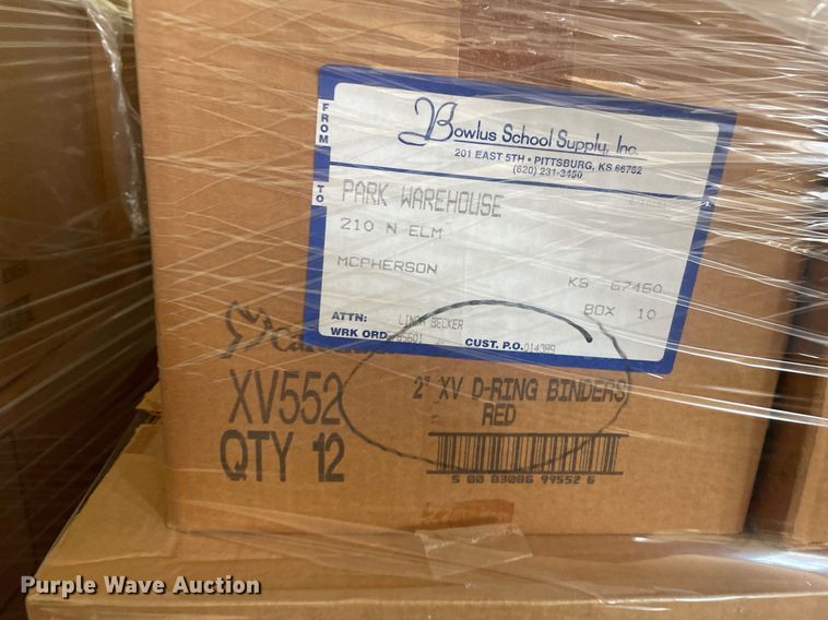 image for item DK7341 (2) pallets of ring binders