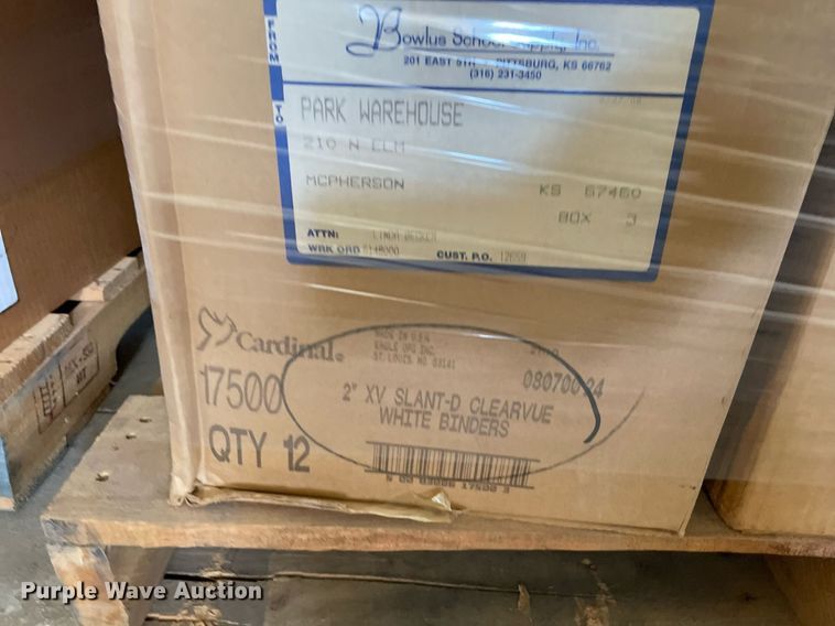 image for item DK7341 (2) pallets of ring binders