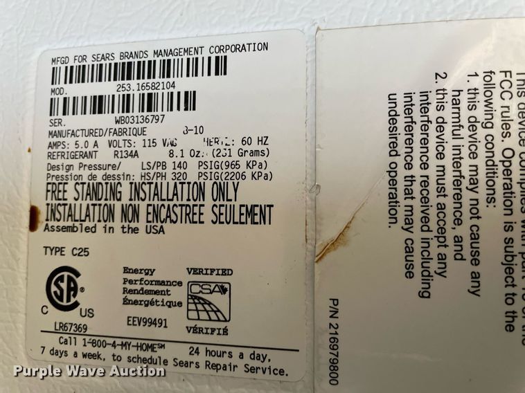 image for item DK7358 (2) freezers