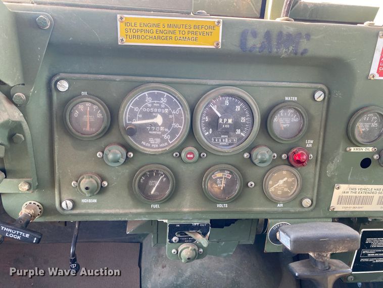 image for item DL7153 1993 American General M35A3  pumper fire truck