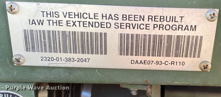 image for item DL7153 1993 American General M35A3  pumper fire truck