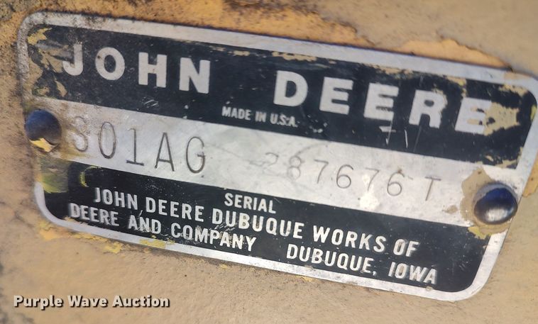 image for item DO3892 John Deere 301A  tractor