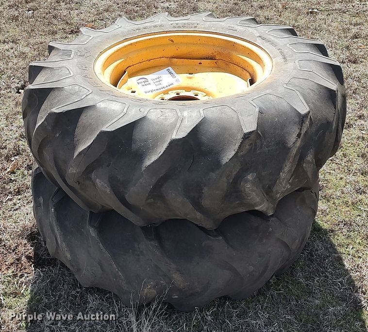 image for item DO3910 (2) 14.9-24 tires and wheels