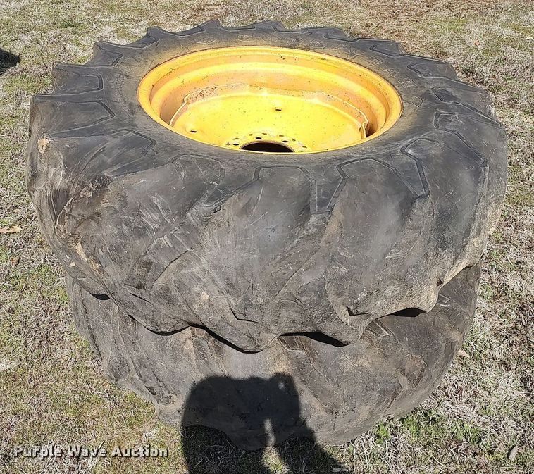 image for item DO3910 (2) 14.9-24 tires and wheels