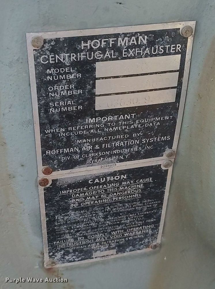 image for item DQ0435 Hoffman 38307C2  blower