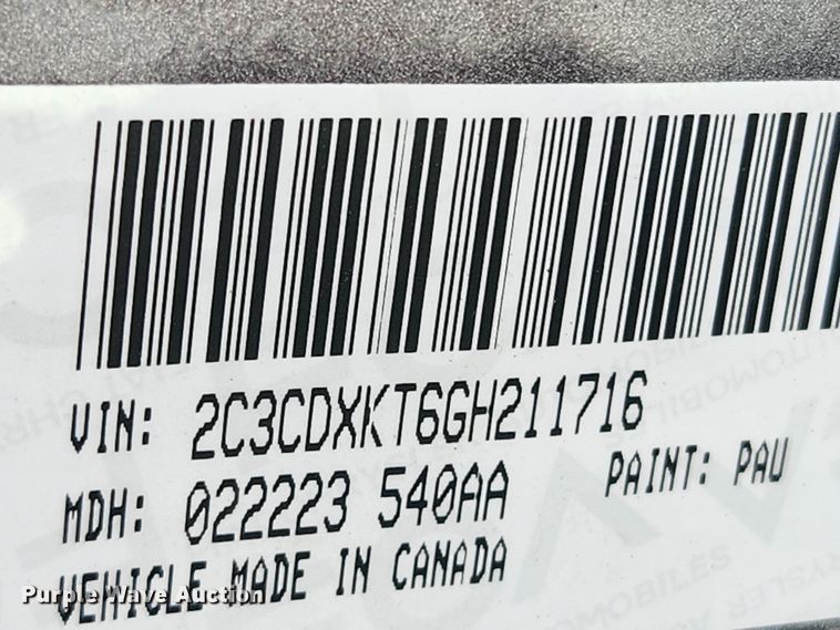 image for item JB9482 2016 Dodge Charger Police