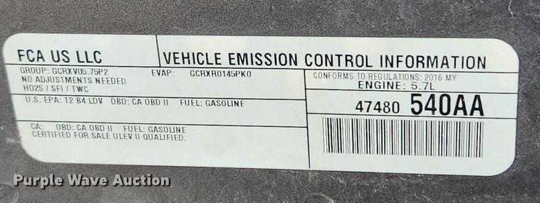 image for item JB9484 2016 Dodge Charger Police