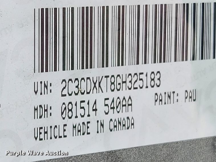 image for item JB9484 2016 Dodge Charger Police