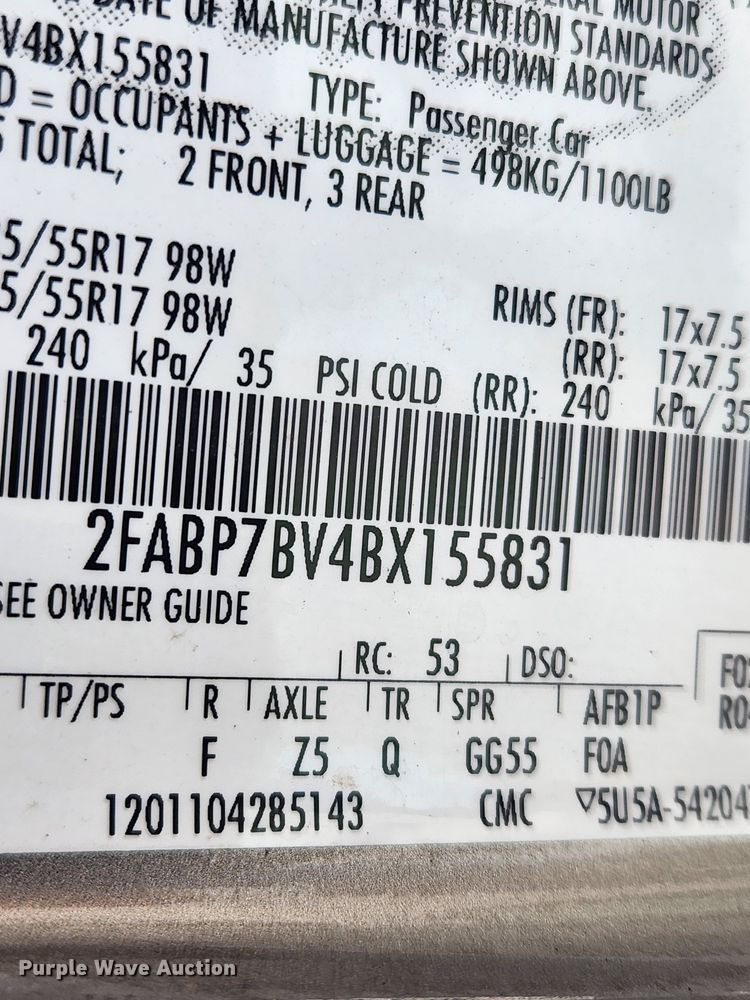 image for item JB9485 2011 Ford Crown Victoria Police Interceptor