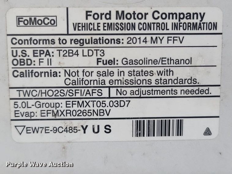 image for item JL9322 2014 Ford F150  SuperCrew pickup truck