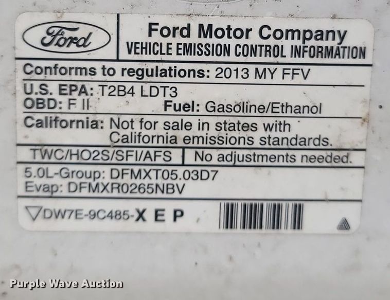 image for item JL9324 2013 Ford F150  SuperCrew pickup truck