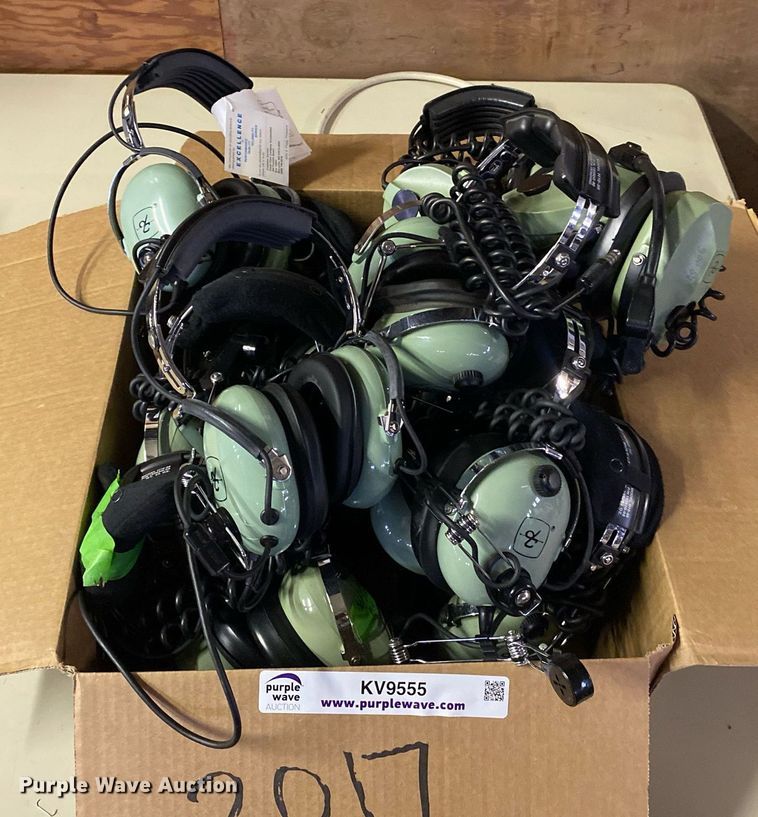 image for item KV9555 Approximately 13 David Clark aviation headsets