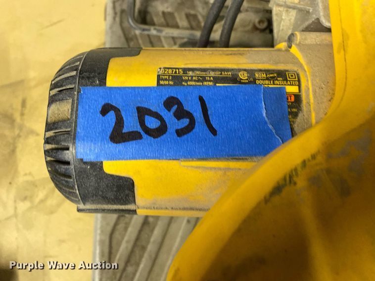 image for item KV9557 DeWalt D28715  14" chop saw