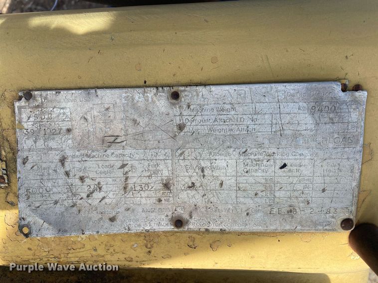 image for item KV9574 Caterpillar V50C  forklift