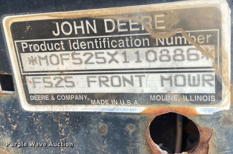 image for item KV9600 John Deere F525  lawn mower