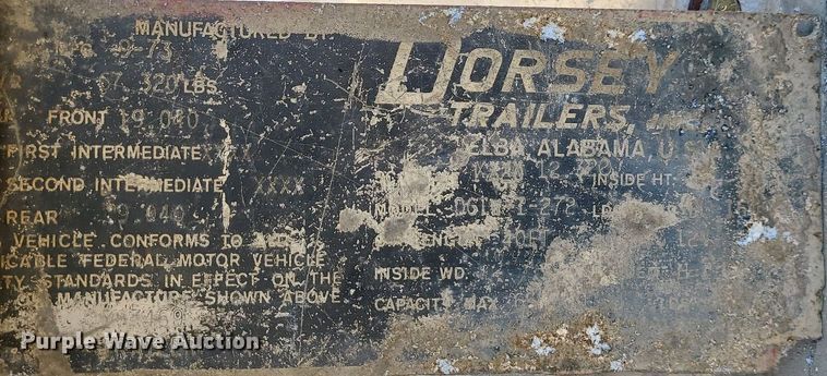 image for item LI9036 1973 Dorsey  flatbed trailer