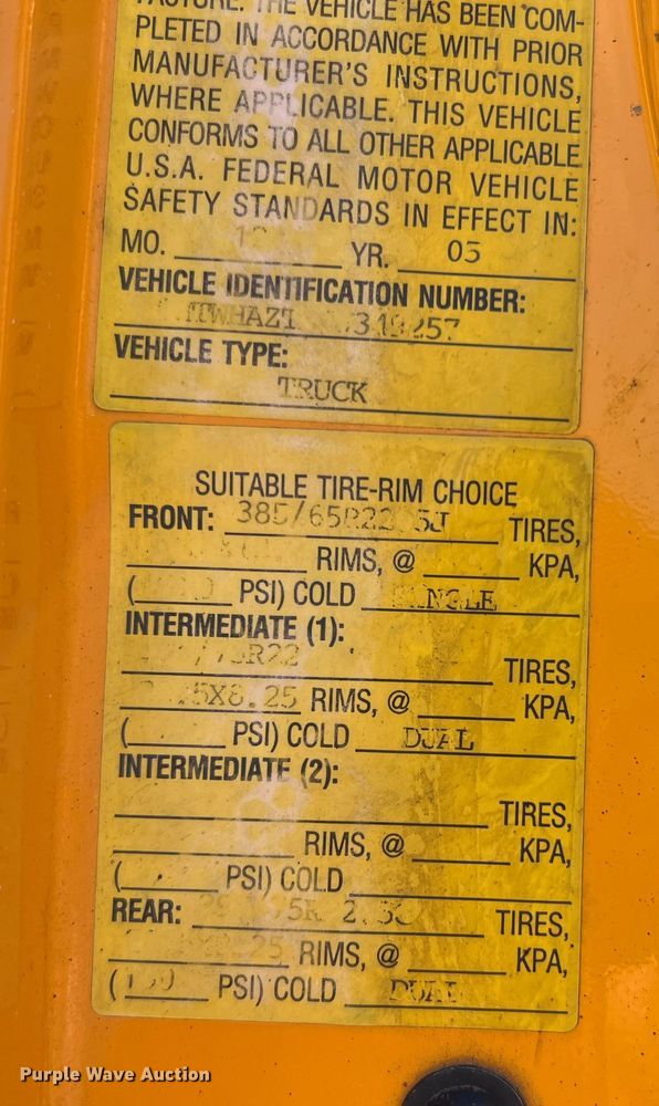 image for item LI9565 2006 International 7400 dump truck