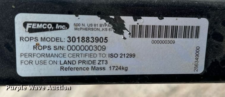 image for item LN9358 Land Pride ZT3  ZTR lawn mower