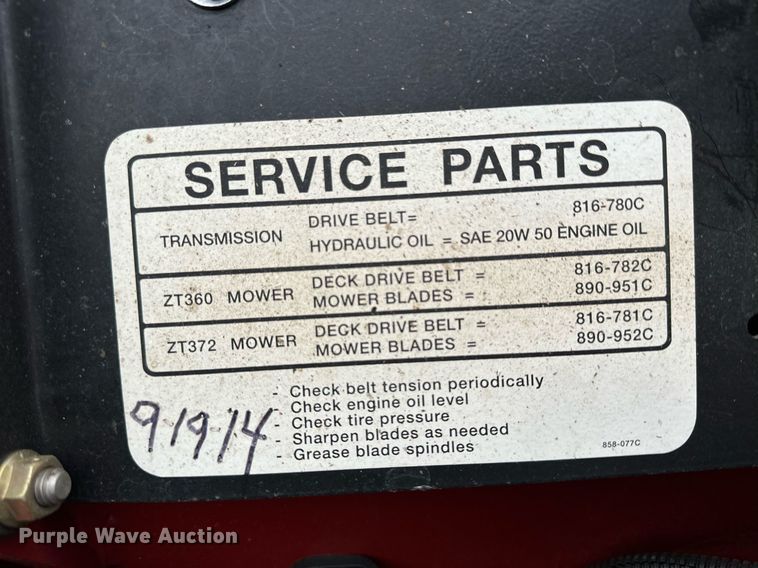 image for item LN9358 Land Pride ZT3  ZTR lawn mower