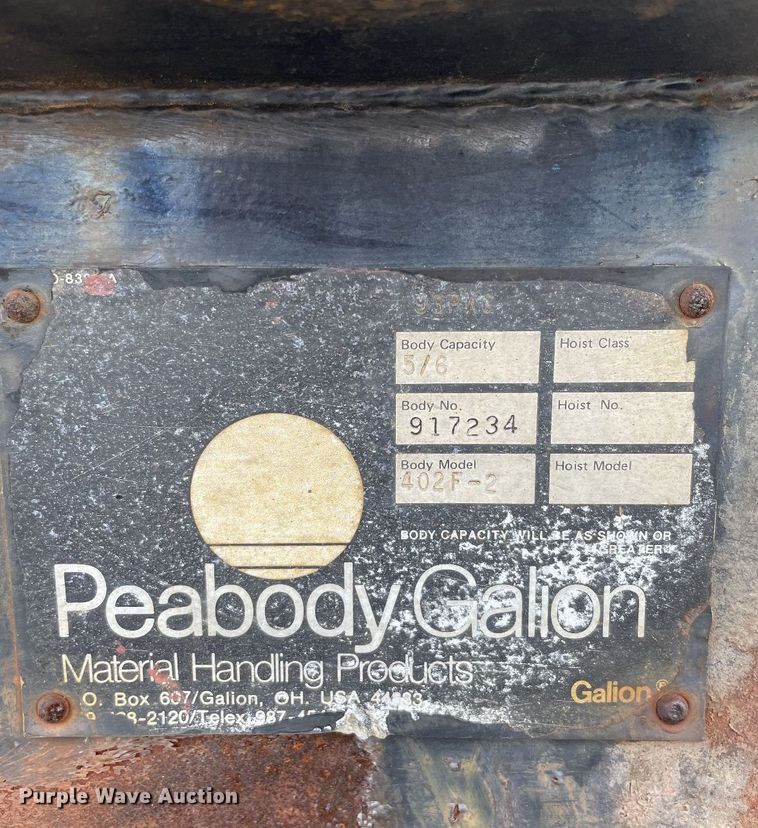 image for item LR9600 1987 Chevrolet C6M  dump truck