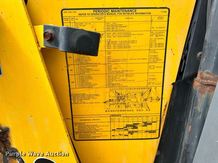 image for item LR9603 1990 John Deere 310C  backhoe