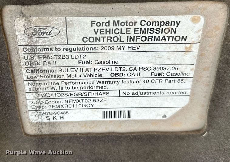 image for item LR9625 2009 Ford Escape Hybrid  SUV