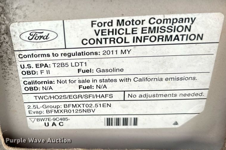 image for item LR9627 2011 Ford Escape  SUV