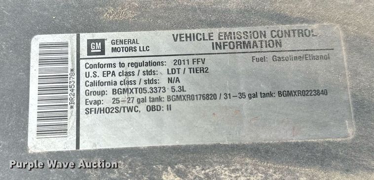 image for item LR9629 2011 Chevrolet Tahoe Police  SUV