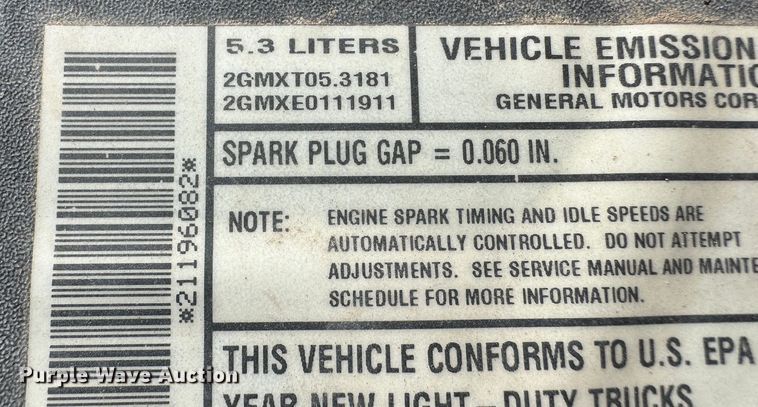 image for item LT9277 2002 GMC Sierra 1500  Ext. Cab pickup truck