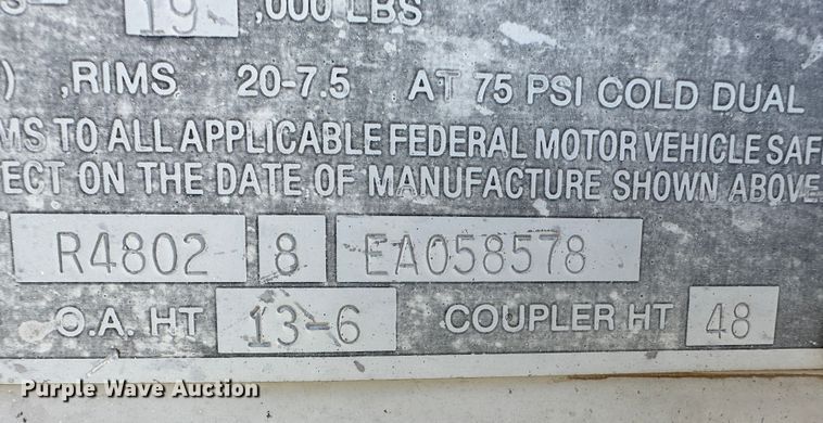 image for item LT9278 1984 Timpte  refrigerated van trailer