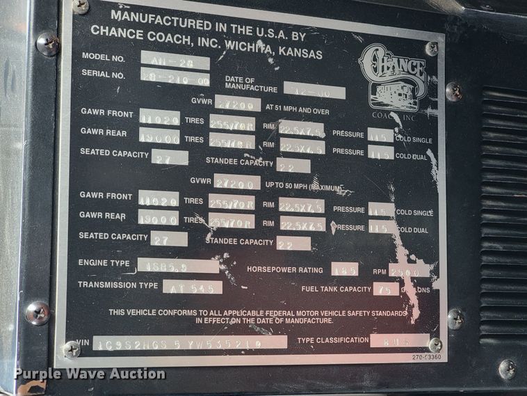 image for item LV9399 2000 Chance Coach AH-28  trolley